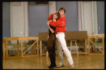 Brother/sister dancers Christopher and Charlotte D'Amboise at rehearsal for the Broadway production of the musical "Song and Dance." (New York)