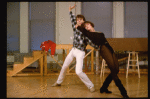 Brother/sister dancers Christopher and Charlotte D'Amboise at rehearsal for the Broadway production of the musical "Song and Dance." (New York)