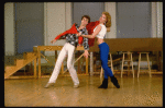 Dancers Christopher D'Amboise and Mary Ann Lamb at rehearsal for the Broadway production of the musical "Song and Dance." (New York)