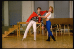 Dancers Christopher D'Amboise and Mary Ann Lamb at rehearsal for the Broadway production of the musical "Song and Dance." (New York)