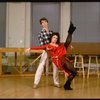 Dancers Christopher D'Amboise and Cynthia Onrubia at rehearsal for the Broadway production of the musical "Song and Dance." (New York)