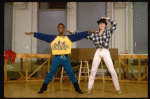 L-R) Dancers Gregg Burge and Christopher D'Amboise at rehearsal for the Broadway production of the musical "Song and Dance." (New York)