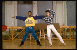 L-R) Dancers Gregg Burge and Christopher D'Amboise at rehearsal for the Broadway production of the musical "Song and Dance." (New York)