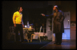 L-R) Actors Tommy Lee Jones and Peter Boyle in a scene from the New York Shakespeare Festival production of the play "True West." (New York)