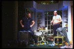 L-R) Actors Tommy Lee Jones and Peter Boyle in a scene from the New York Shakespeare Festival production of the play "True West." (New York)