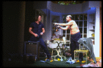 L-R) Actors Tommy Lee Jones and Peter Boyle in a scene from the New York Shakespeare Festival production of the play "True West." (New York)