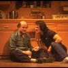 R-L) Actors Tommy Lee Jones and Peter Boyle in a scene from the New York Shakespeare Festival production of the play "True West." (New York)