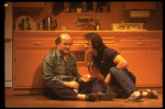 R-L) Actors Tommy Lee Jones and Peter Boyle in a scene from the New York Shakespeare Festival production of the play "True West." (New York)