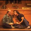 R-L) Actors Tommy Lee Jones and Peter Boyle in a scene from the New York Shakespeare Festival production of the play "True West." (New York)
