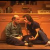 R-L) Actors Tommy Lee Jones and Peter Boyle in a scene from the New York Shakespeare Festival production of the play "True West." (New York)