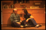R-L) Actors Tommy Lee Jones and Peter Boyle in a scene from the New York Shakespeare Festival production of the play "True West." (New York)