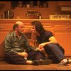 R-L) Actors Tommy Lee Jones and Peter Boyle in a scene from the New York Shakespeare Festival production of the play "True West." (New York)