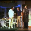 L-R) Actors Louis Zorich, Tommy Lee Jones and Peter Boyle  in a scene from the New York Shakespeare Festival production of the play "True West." (New York)