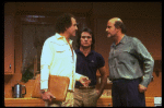 L-R) Actors Louis Zorich, Tommy Lee Jones and Peter Boyle  in a scene from the New York Shakespeare Festival production of the play "True West." (New York)