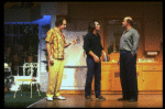 L-R) Actors Louis Zorich, Tommy Lee Jones and Peter Boyle  in a scene from the New York Shakespeare Festival production of the play "True West." (New York)