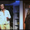L-R) Actors Louis Zorich and Peter Boyle  in a scene from the New York Shakespeare Festival production of the play "True West." (New York)