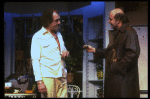 L-R) Actors Louis Zorich and Peter Boyle  in a scene from the New York Shakespeare Festival production of the play "True West." (New York)