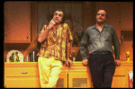 L-R) Actors Louis Zorich and Peter Boyle  in a scene from the New York Shakespeare Festival production of the play "True West." (New York)