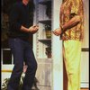 L-R) Actors Louis Zorich and Peter Boyle  in a scene from the New York Shakespeare Festival production of the play "True West." (New York)