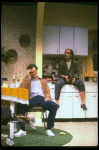 R-L) Actors Gary Sinise and John Malkovich in a scene from the off-Broadway revival of the play "True West." (New York)