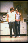 R-L) Actors Gary Sinise and John Malkovich in a scene from the off-Broadway revival of the play "True West." (New York)