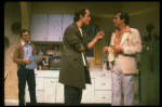 Actors Sam Schacht, Gary Sinise and John Malkovich in a scene from the off-Broadway revival of the play "True West." (New York)