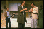 Actors Sam Schacht, Gary Sinise and John Malkovich in a scene from the off-Broadway revival of the play "True West." (New York)