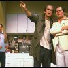 Actors Sam Schacht, Gary Sinise and John Malkovich in a scene from the off-Broadway revival of the play "True West." (New York)