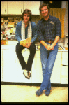 L-R) Actor/brothers Dennis and Randy Quaid from the off-Broadway revival of the play "True West." (New York)