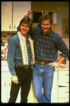 L-R) Actor/brothers Dennis and Randy Quaid from the off-Broadway revival of the play "True West." (New York)