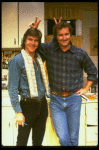 L-R) Actor/brothers Dennis and Randy Quaid from the off-Broadway revival of the play "True West." (New York)