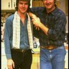 L-R) Actor/brothers Dennis and Randy Quaid from the off-Broadway revival of the play "True West." (New York)