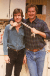 L-R) Actor/brothers Dennis and Randy Quaid from the off-Broadway revival of the play "True West." (New York)