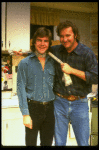 L-R) Actor/brothers Dennis and Randy Quaid from the off-Broadway revival of the play "True West." (New York)