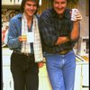 L-R) Actor/brothers Dennis and Randy Quaid from the off-Broadway revival of the play "True West." (New York)