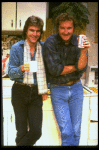 L-R) Actor/brothers Dennis and Randy Quaid from the off-Broadway revival of the play "True West." (New York)