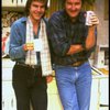 L-R) Actor/brothers Dennis and Randy Quaid from the off-Broadway revival of the play "True West." (New York)