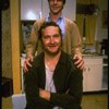 B-T) Actor/brothers Dennis and Randy Quaid in a scene from the off-Broadway revival of the play "True West." (New York)