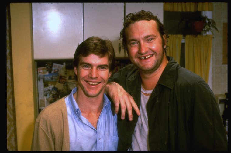 L-R) Actor/brothers Dennis and Randy Quaid in a scene from the off ...