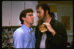 L-R) Actor/brothers Dennis and Randy Quaid in a scene from the off-Broadway revival of the play "True West." (New York)