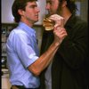 L-R) Actor/brothers Dennis and Randy Quaid in a scene from the off-Broadway revival of the play "True West." (New York)