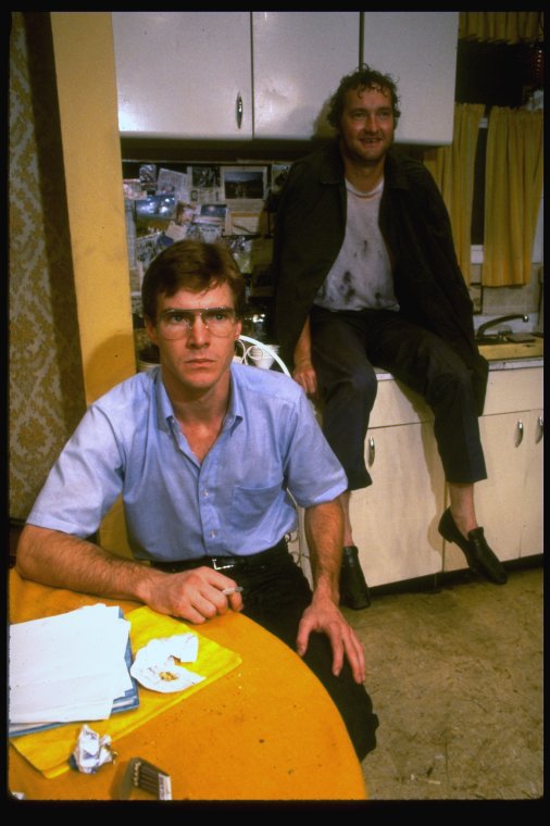 LR) Actor/brothers Dennis and Randy Quaid in a scene from the off