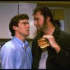 L-R) Actor/brothers Dennis and Randy Quaid in a scene from the off-Broadway revival of the play "True West." (New York)