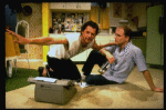 L-R) Actors Bruce Lyons and Dan Butler in a scene from the off-Broadway revival of the play "True West." (New York)