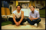 L-R) Actors Bruce Lyons and Dan Butler in a scene from the off-Broadway revival of the play "True West." (New York)