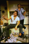 R-L) Actor Gary Cole and Jim Belushi in a scene from the off-Broadway revival of the play "True West." (New York)