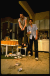 L-R) Actors Daniel Stern and Tim Matheson in a scene from the off-Broadway revival of the play "True West." (New York)