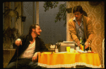 L-R) Actors Daniel Stern and Tim Matheson in a scene from the off-Broadway revival of the play "True West." (New York)