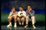 L-R) Actors Anthony Heald, Nathan Lane and John Benjamin Hickey in a scene from the Broadway production of the play "Love! Valour! Compassion!." (New York)
