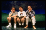 L-R) Actors Anthony Heald, Nathan Lane and John Benjamin Hickey in a scene from the Broadway production of the play "Love! Valour! Compassion!." (New York)